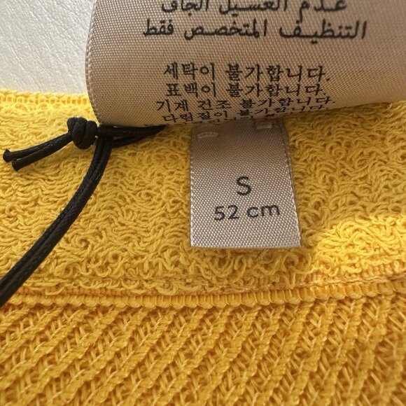 NWT GUCCI Hat Sun Visor Straw Yellow Sz S 100% Authentic - Picture 10 of 10